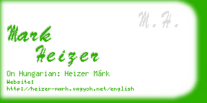 mark heizer business card
